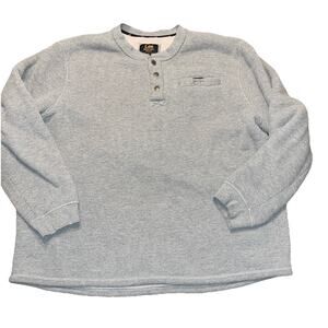 Lee Shirt Men XXL Reg Sherpa Lined Thick Waffle Knit Thermal Henley